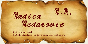 Nadica Medarović vizit kartica